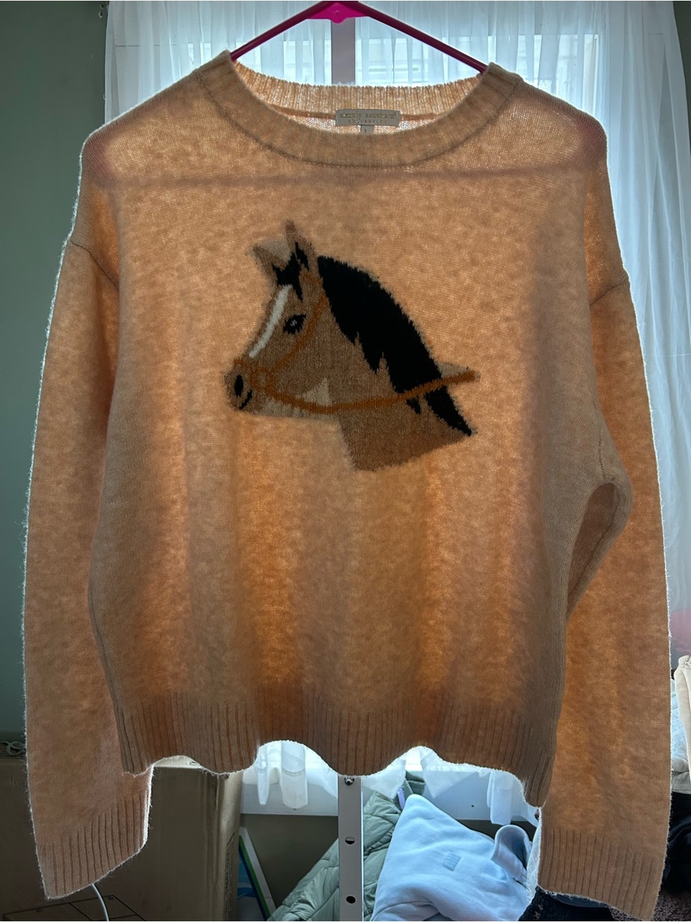 Simply Southern crewneck Sweater with horse in Tan